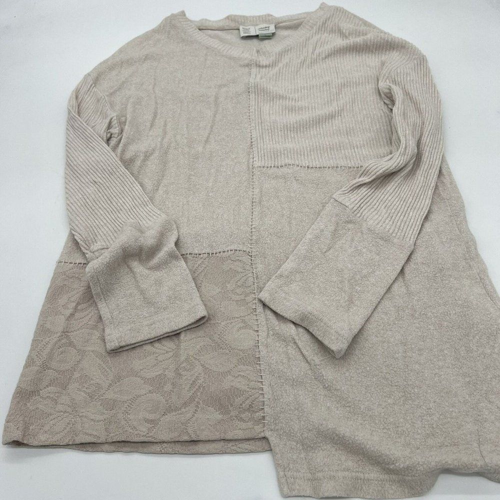 Saturday Sunday Anthropologie Stitched panel sweater size small